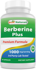 Best Naturals Berberine Plus bottle front, supports daily wellness