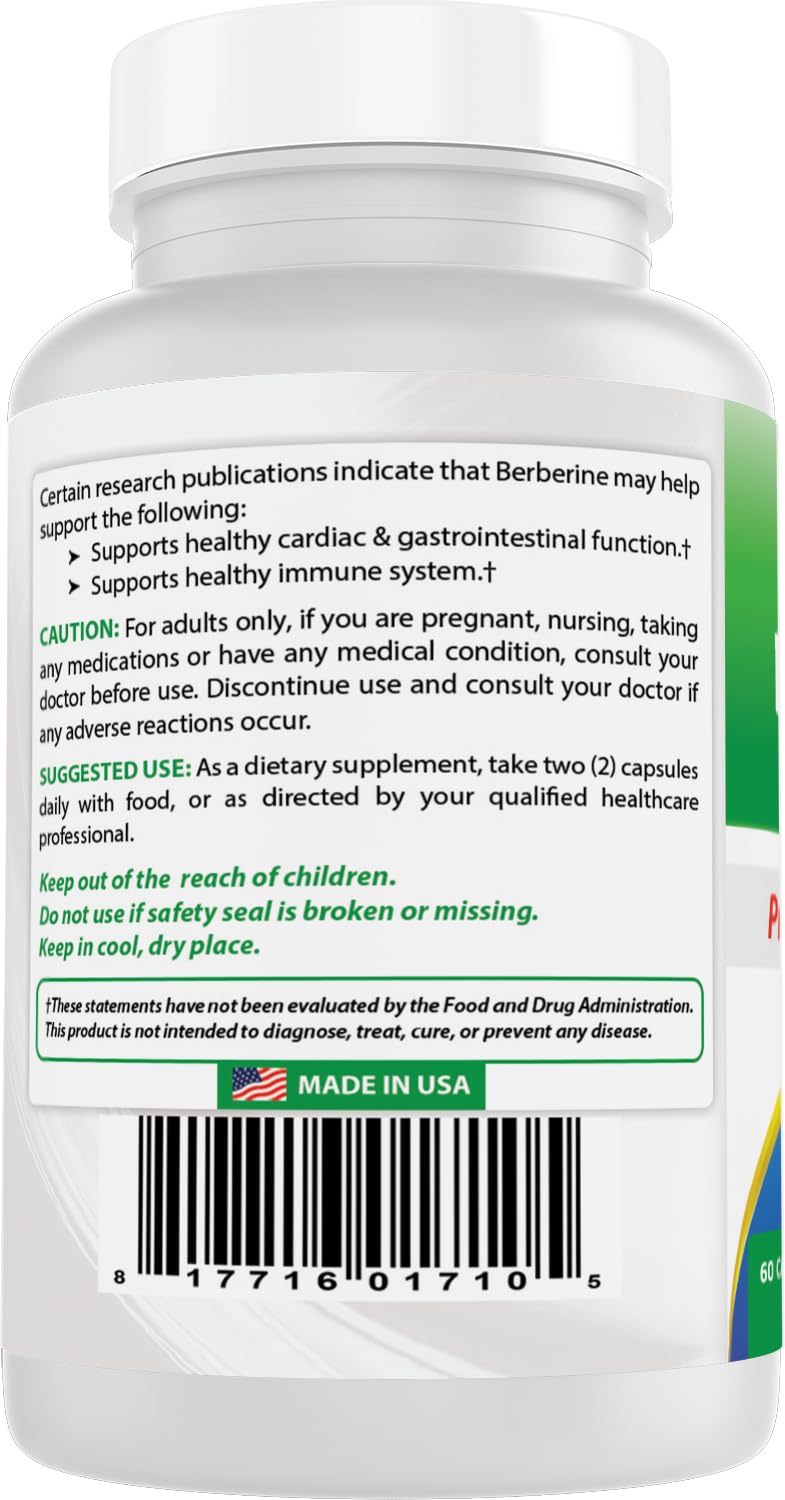 Best Naturals Berberine Plus box with supplement facts