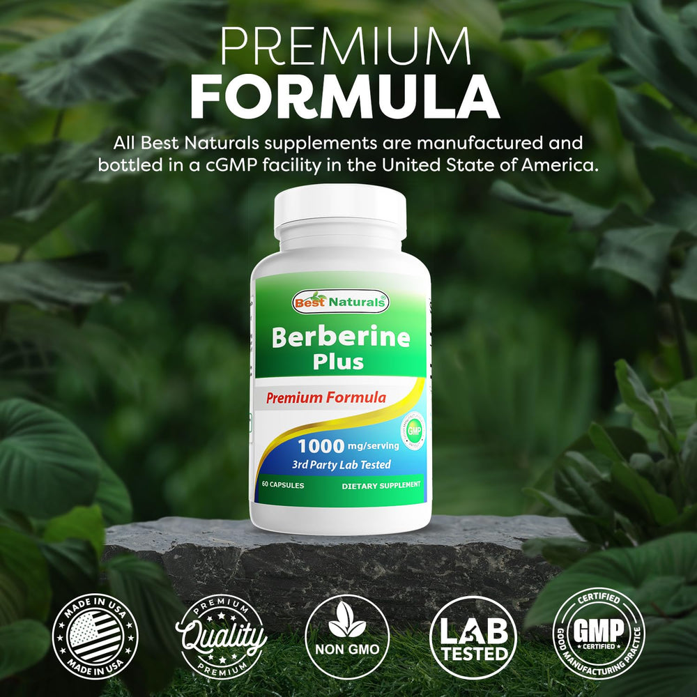 Vitamin C and Zinc ingredients in Best Naturals Berberine Plus formula.