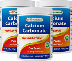 Best Naturals calcium carbonate powder bottle front view, highlighting food-grade quality for culinary use