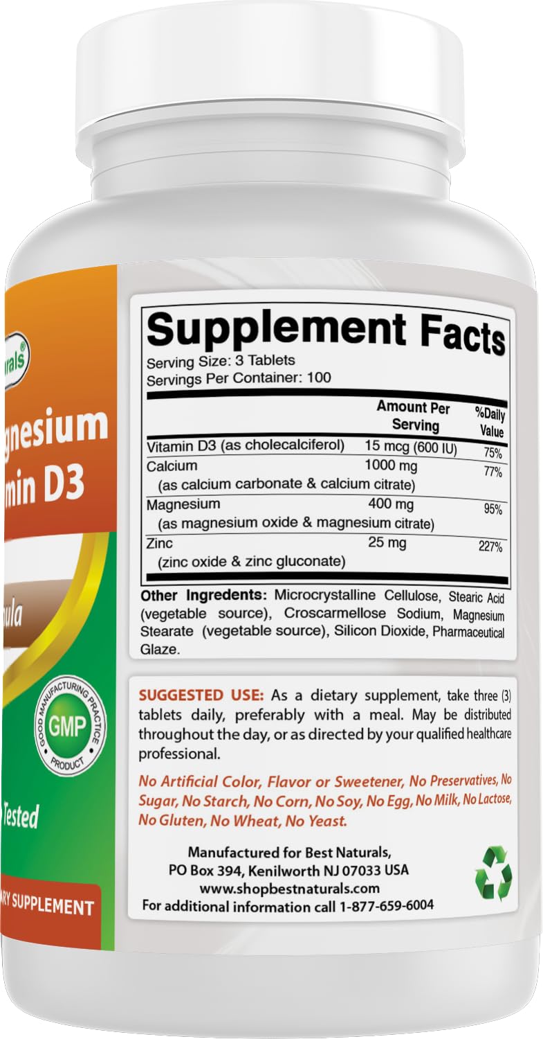 Best Naturals bottle with GMP USA badge communicates quality and manufacturing standards