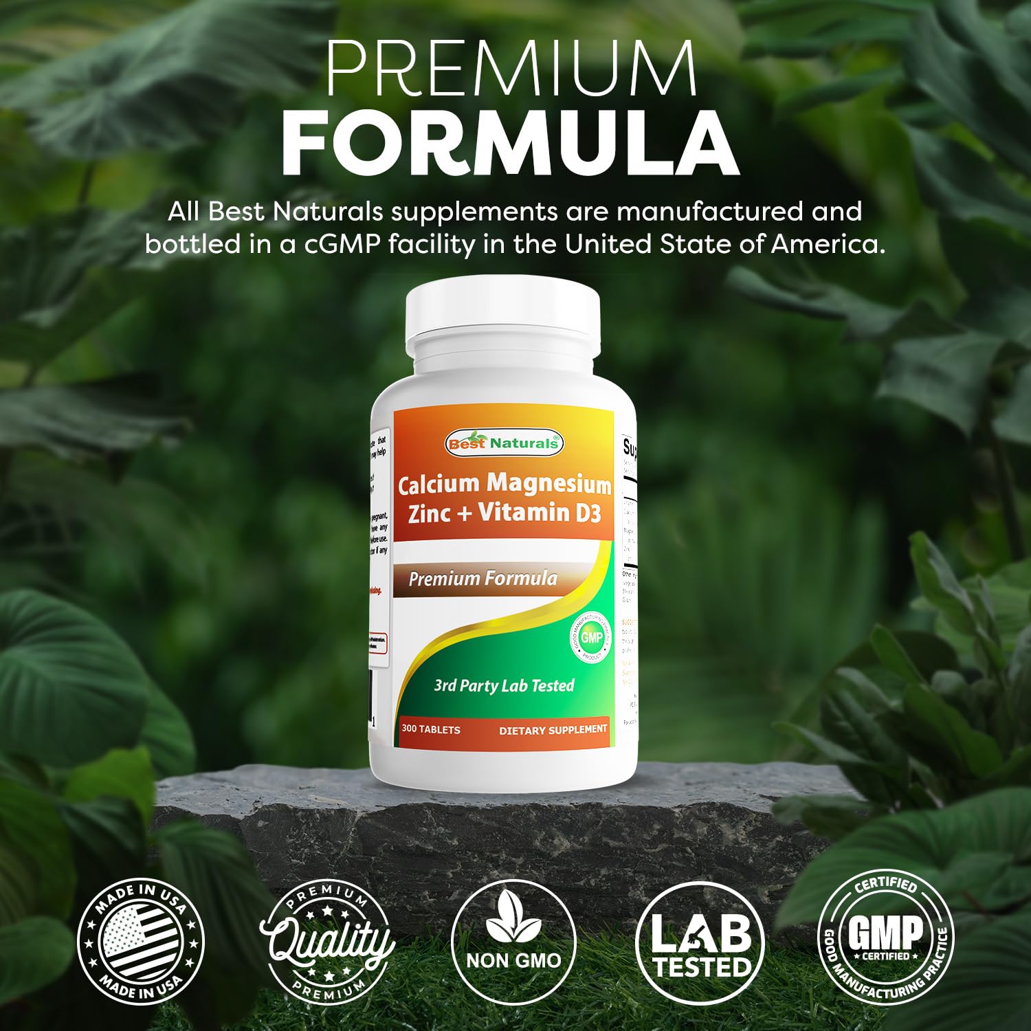 Best Naturals tablets close-up indicates premium formula with high-quality minerals