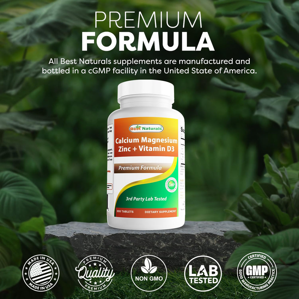 Best Naturals tablets close-up indicates premium formula with high-quality minerals