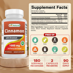Best Naturals Chromium 400 mcg per serving supports healthy glucose metabolism.
