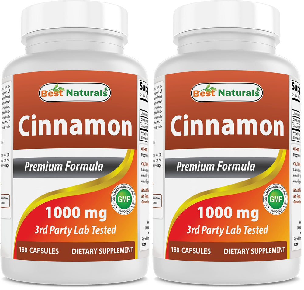 Best Naturals Cinnamon 2000 mg per serving supports metabolism.