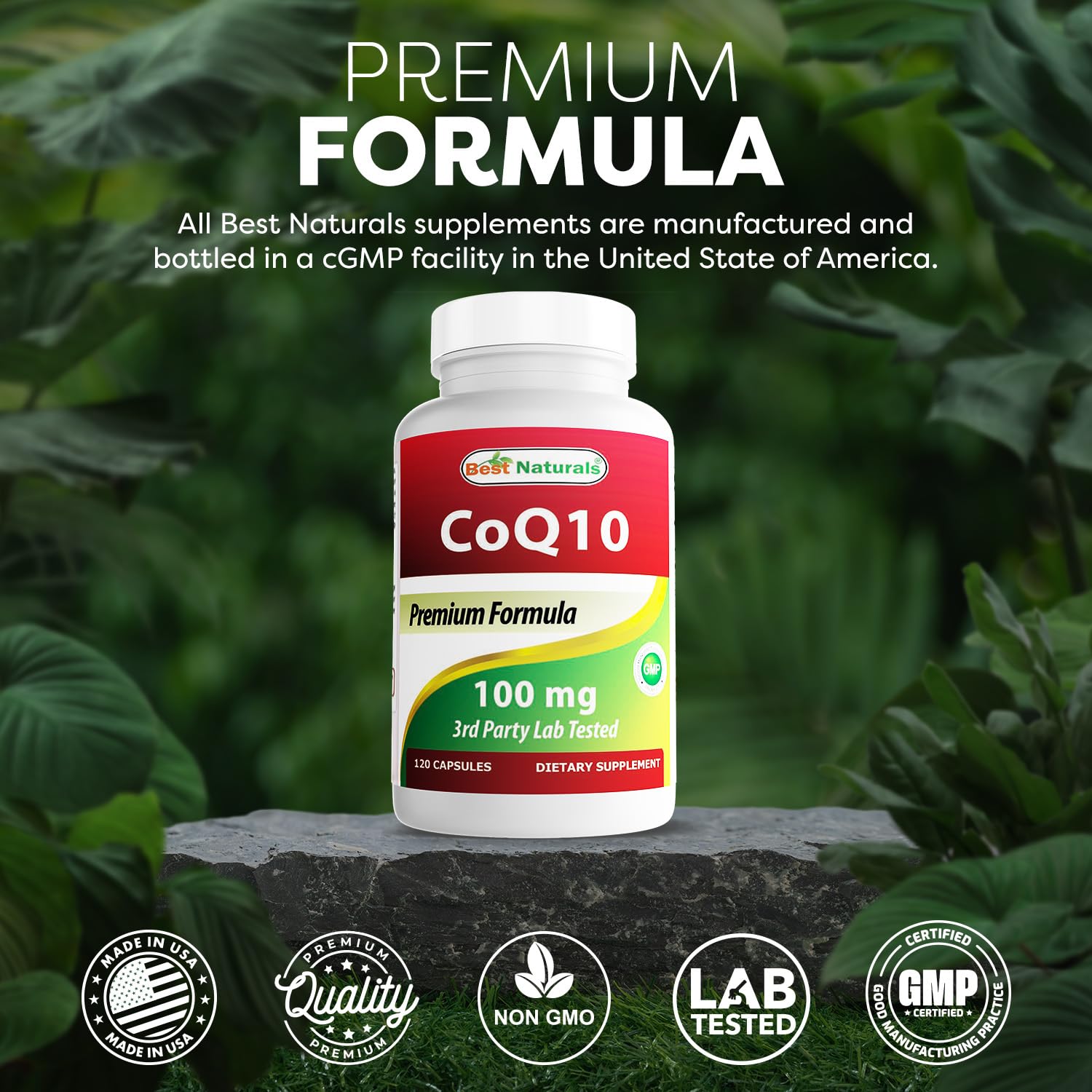 Best Naturals COQ10 empaque-caja; empaque informativo facilita decisión de compra.