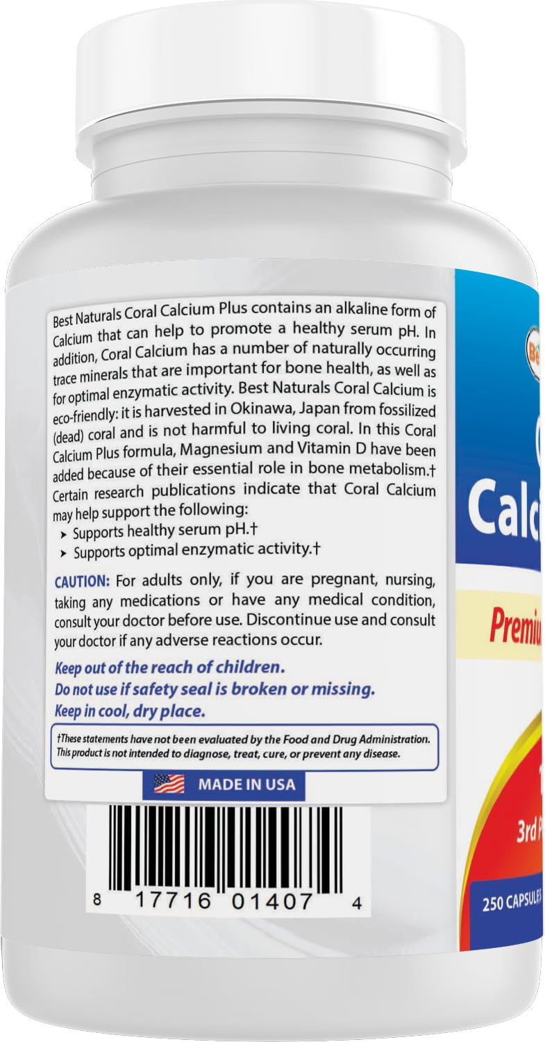 Lifestyle shot with water and Best Naturals Coral Calcium Plus for daily routine