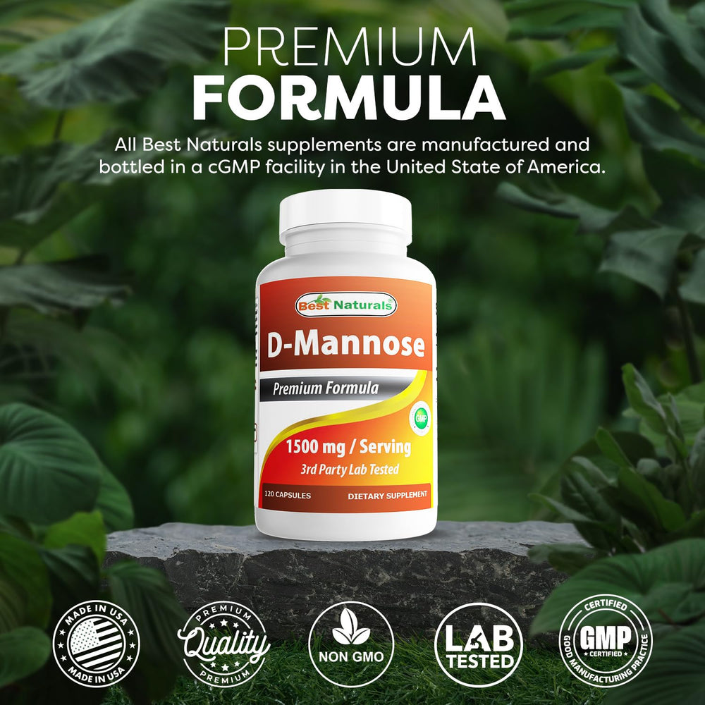 Two-bottle pack of Best Naturals D-Mannose for convenience.