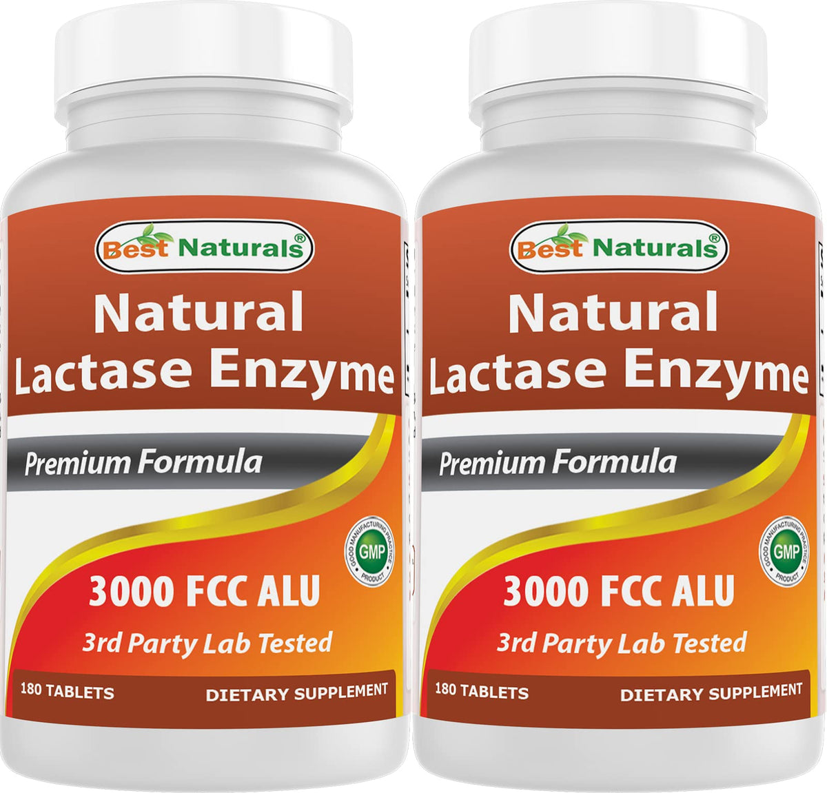Best Naturals lactase enzyme bottle front, highlighting dairy digestion support