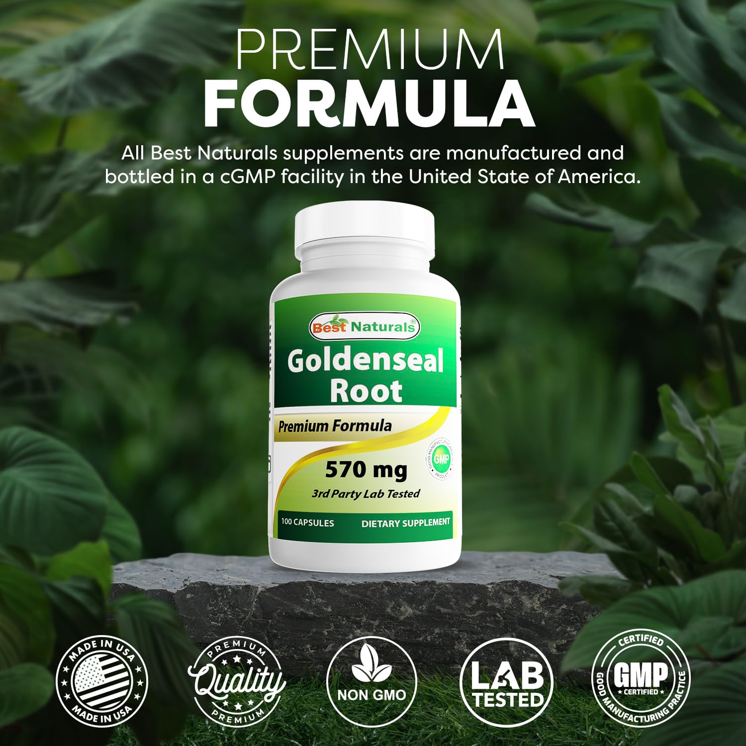 Best Naturals Goldenseal Root lab certificates indicate third-party testing.
