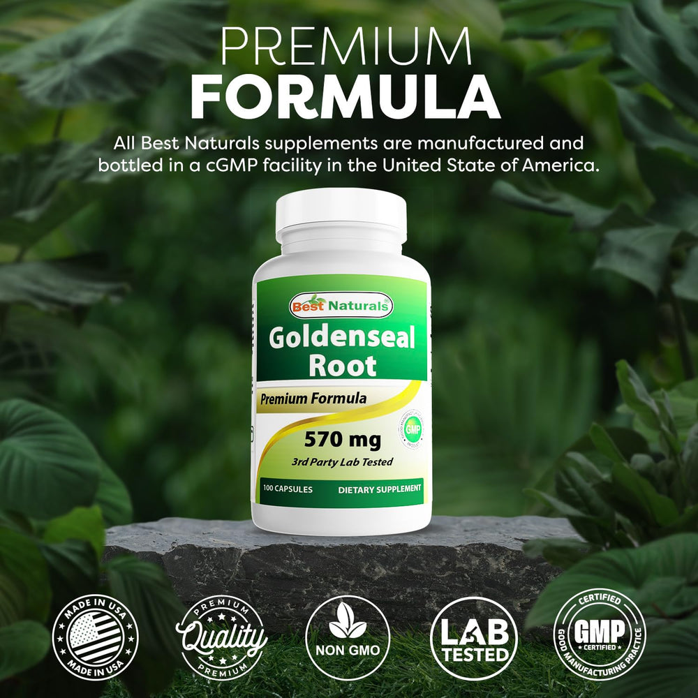 Best Naturals Goldenseal Root lab certificates indicate third-party testing.