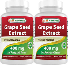 Best Naturals Grape Seed Extract bottle front showing 400 mg potency for daily wellness