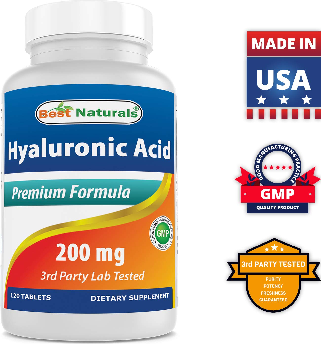 Best Naturals Hyaluronic Acid jar opens to reveal smooth capsules