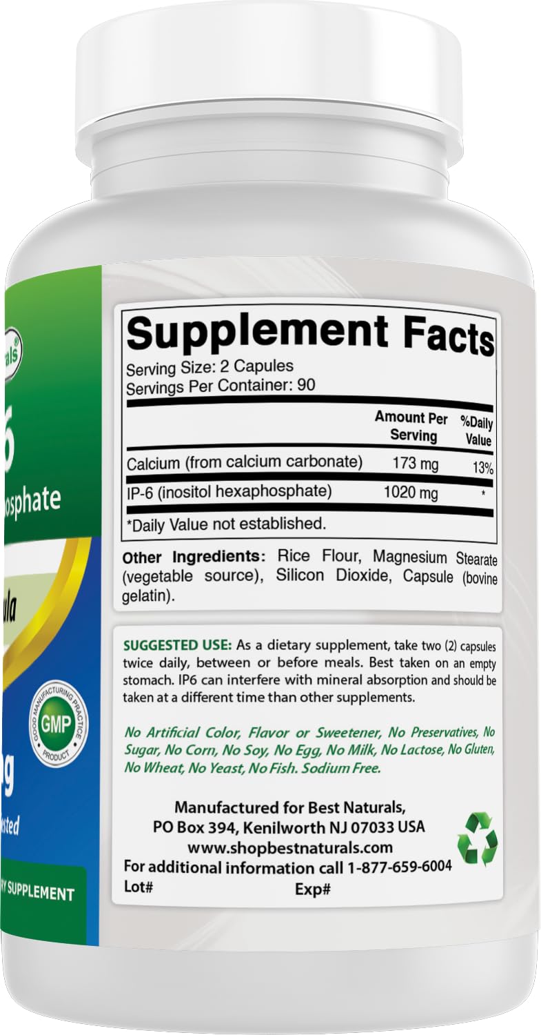 USA-made quality badge on Best Naturals IP-6 packaging.