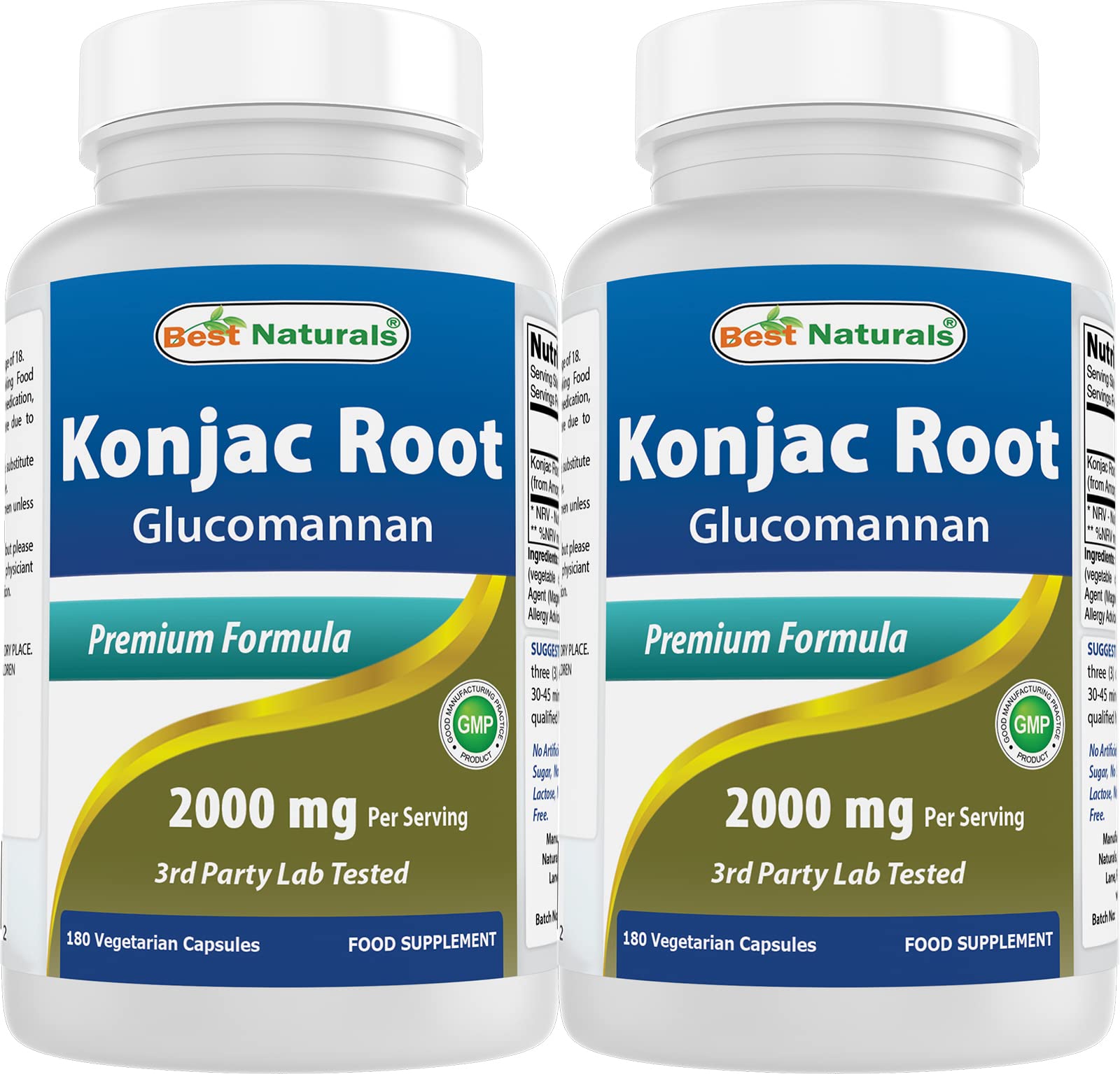 Best Naturals Konjac glucomannan bottle front view, premium fiber supplement to support satiety