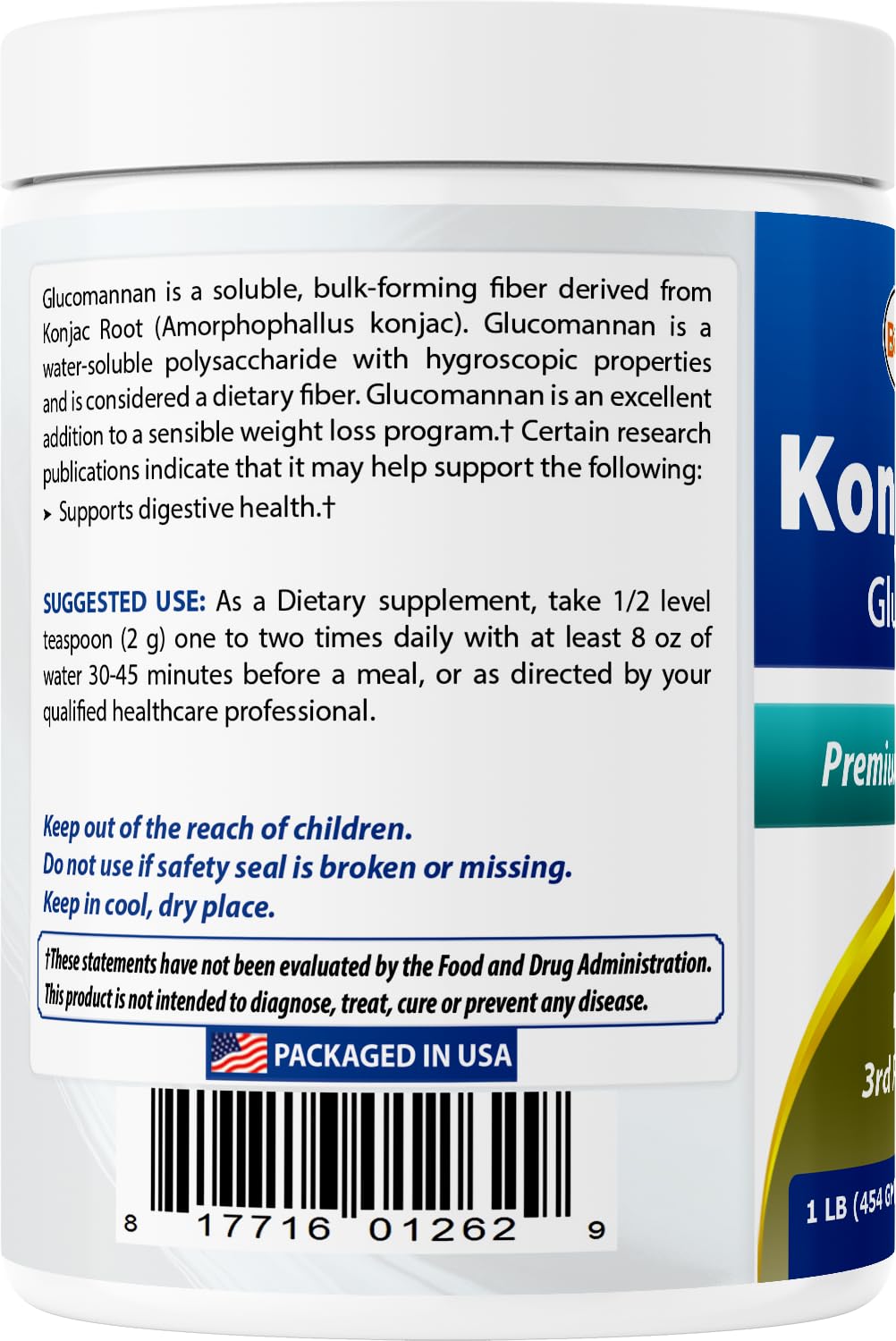 Best Naturals Konjac Glucomannan GMP facility backdrop signaling quality manufacturing.