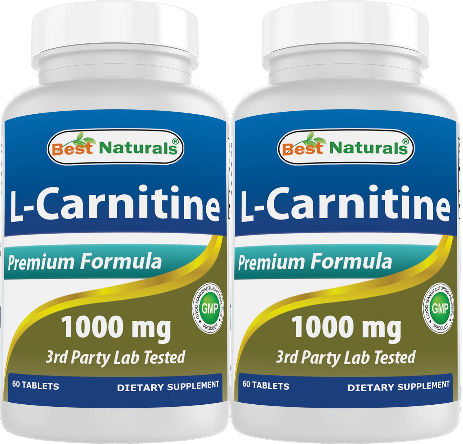 Best Naturals L-Carnitine 1000mg tablets in bottle with label for daily wellness