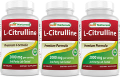 Best Naturals L-Citrulline bottle front showing 120 tablets for daily use