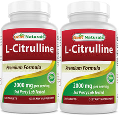 Best Naturals L-Citrulline bottle front displaying product for active daily workouts.