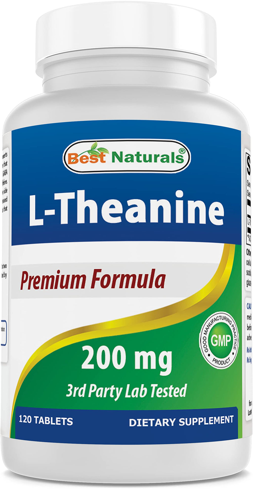 Best Naturals L-Theanine bottle front shows calm-focused packaging.