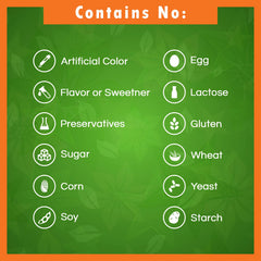 Back of bottle label highlights Non-GMO Gluten-Free and USA-made quality