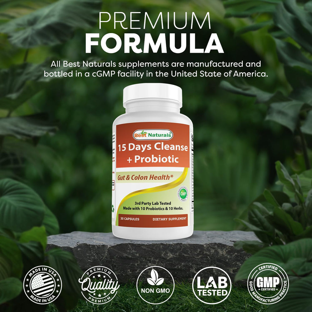 Best Naturals USA-made facility seal on packaging.