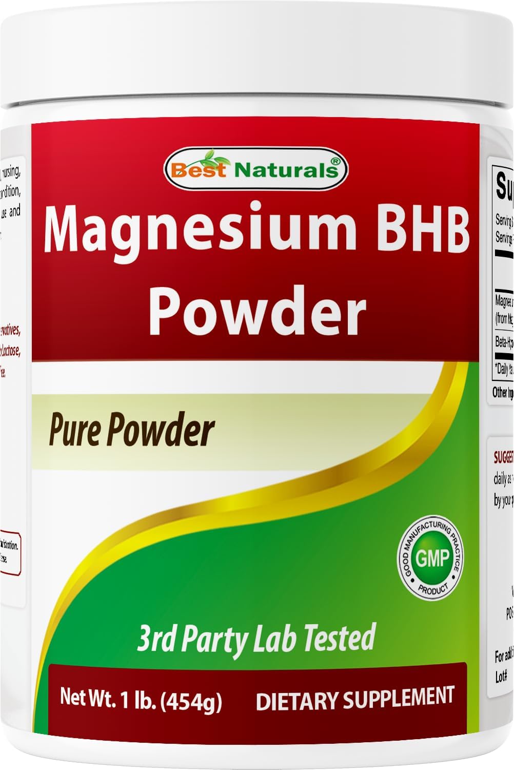 Best Naturals Magnesium BHB Powder bottle ready for easy daily mix into drinks