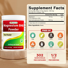 Best Naturals Magnesium BHB Powder scoop showing measurement for customizable servings