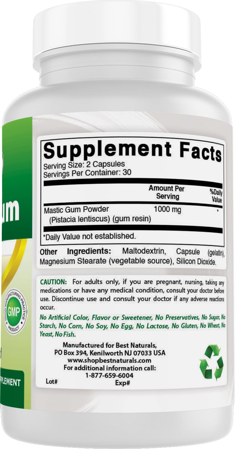 Best Naturals Mastic Gum antioxidants illustration hints at extra nutrients