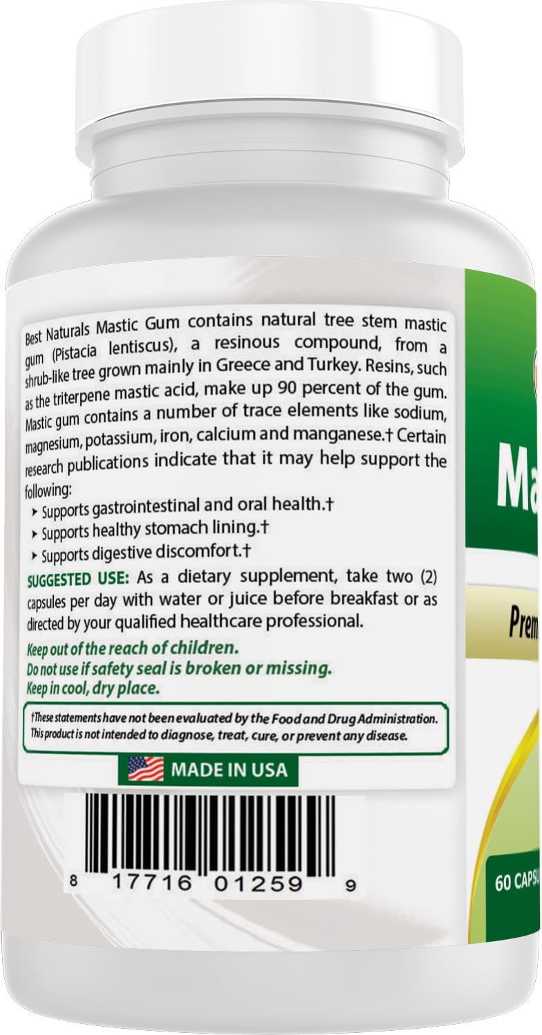 Best Naturals Mastic Gum use-case near a mug suggests daily routine
