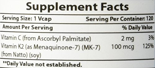 Best Naturals MK-7 no artificial ingredients note on packaging.