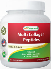 Best Naturals multi collagen jar highlighting joint and skin support benefits