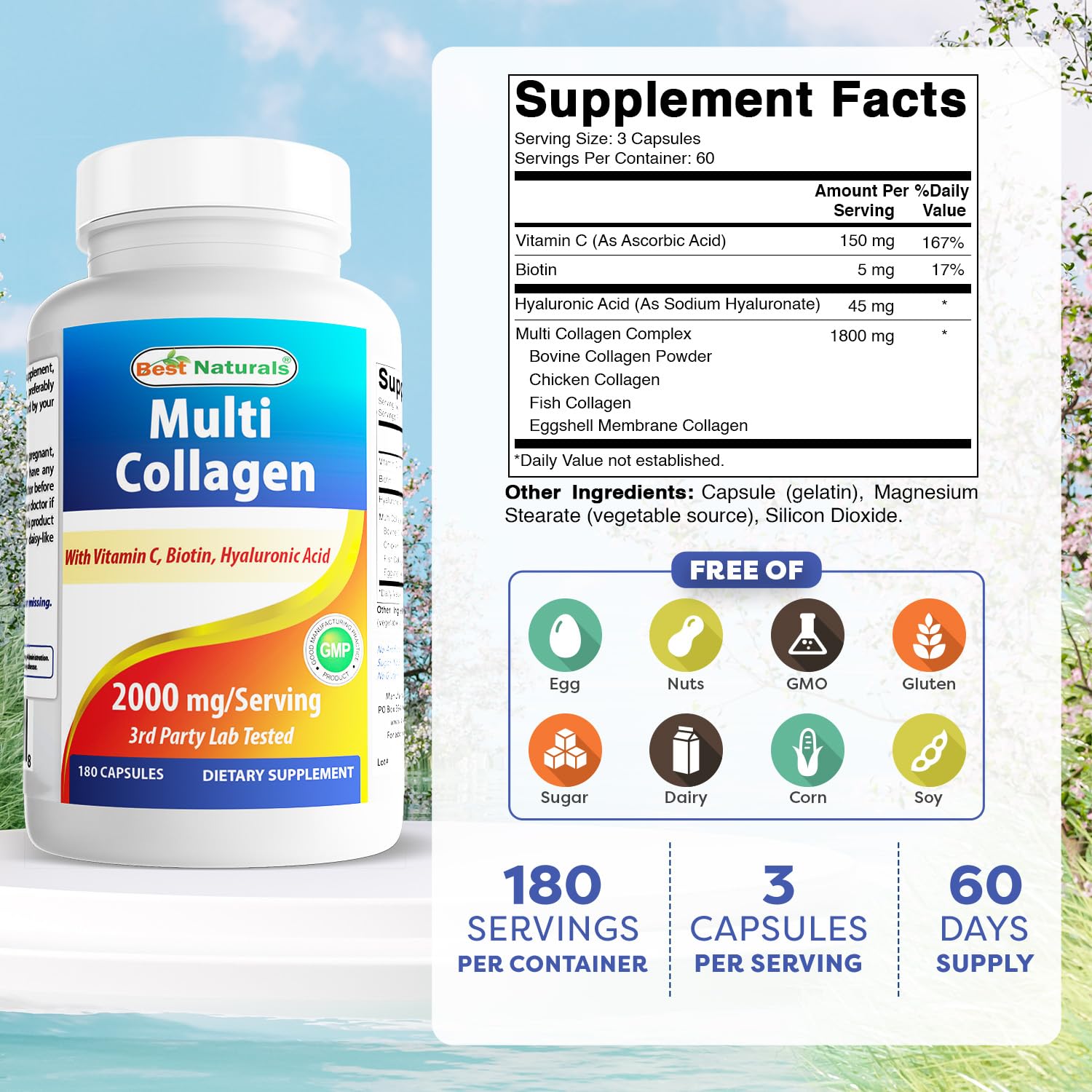 Best Naturals bottle side view showcasing packaging and capsule details.