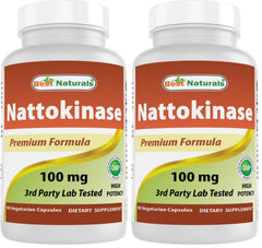 Best Naturals nattokinase 2000 FU bottle showcasing high-potency capsules for daily use
