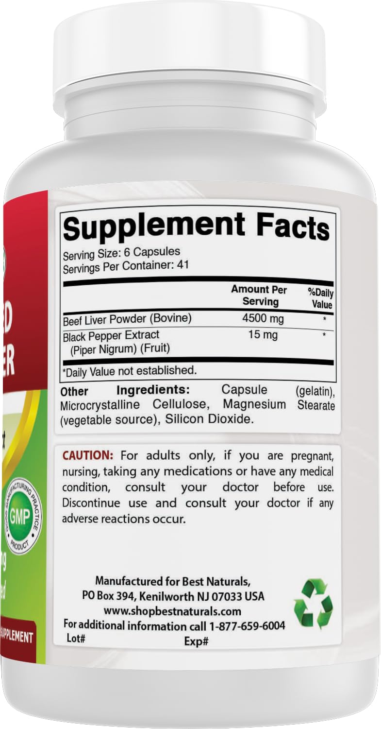 Best Naturals non-GMO and gluten-free liver supplement for clean nutrition.