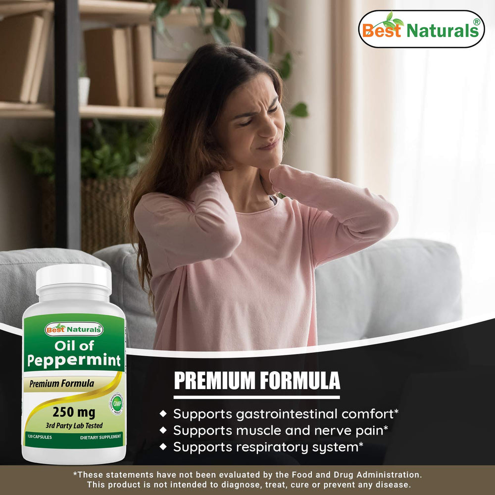 Best Naturals Peppermint Oil certificate; third-party tested for quality.