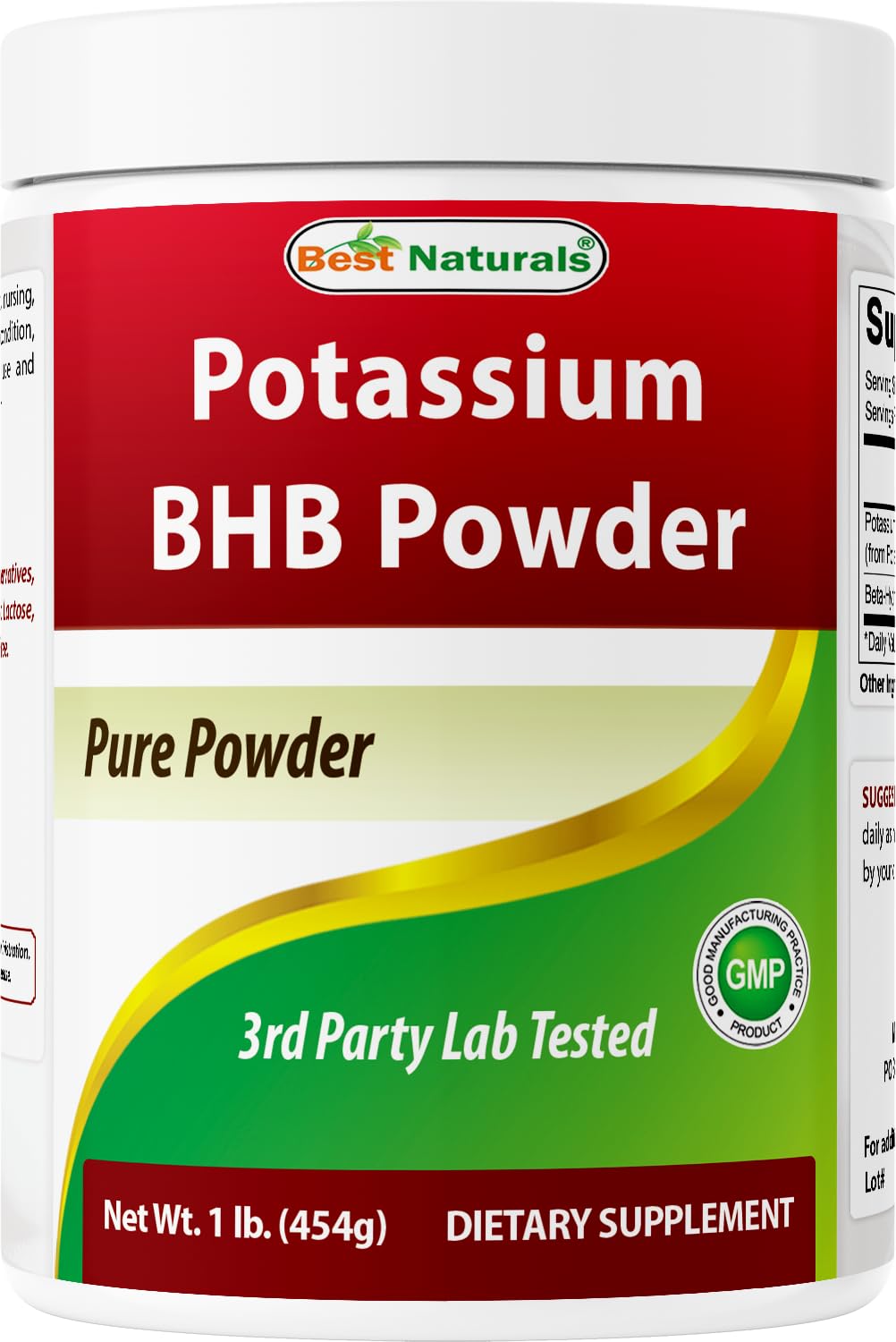 Best Naturals Potassium BHB poudre: bouteille 1 livre prête à l'emploi