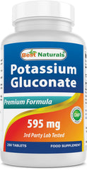 Best Naturals potassium gluconate tablet bottle for daily wellness.