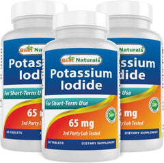 Best Naturals Potassium Iodide 65 mg bottle front for quick product recognition