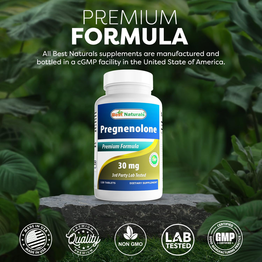 Best Naturals Pregnenolone 30 mg tablets daily routine visual cue