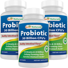 Best Naturals Probiotic 10 Strains bottle with 120 veggie caps for daily support