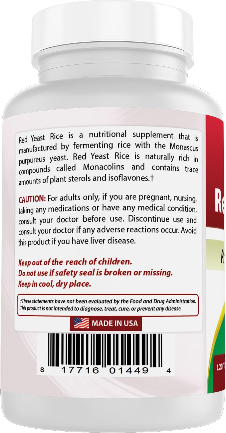 Best Naturals Red Yeast Rice lab-tested seal for purity