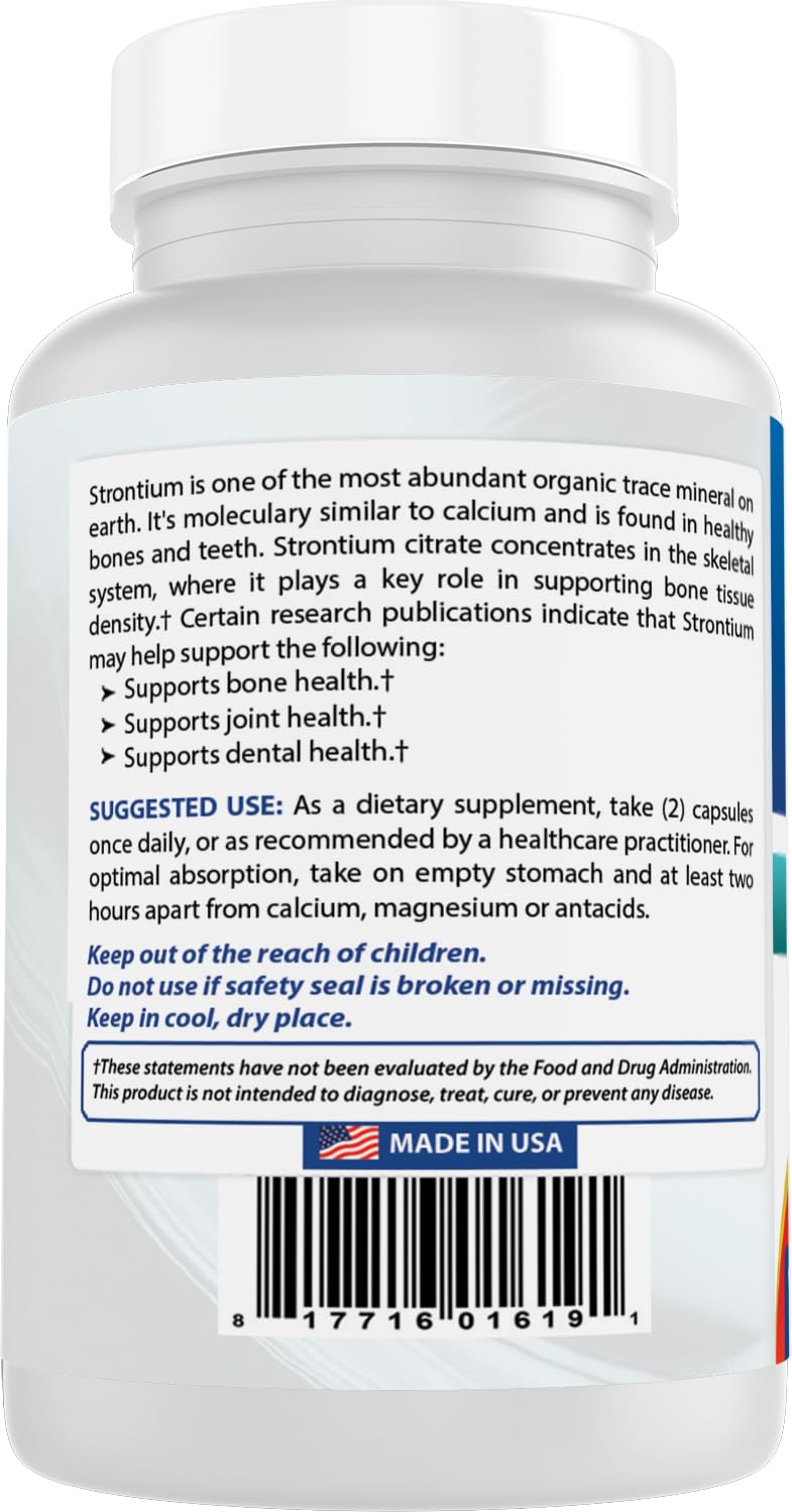 Best Naturals Strontium made-in-usa facility assures quality manufacturing.