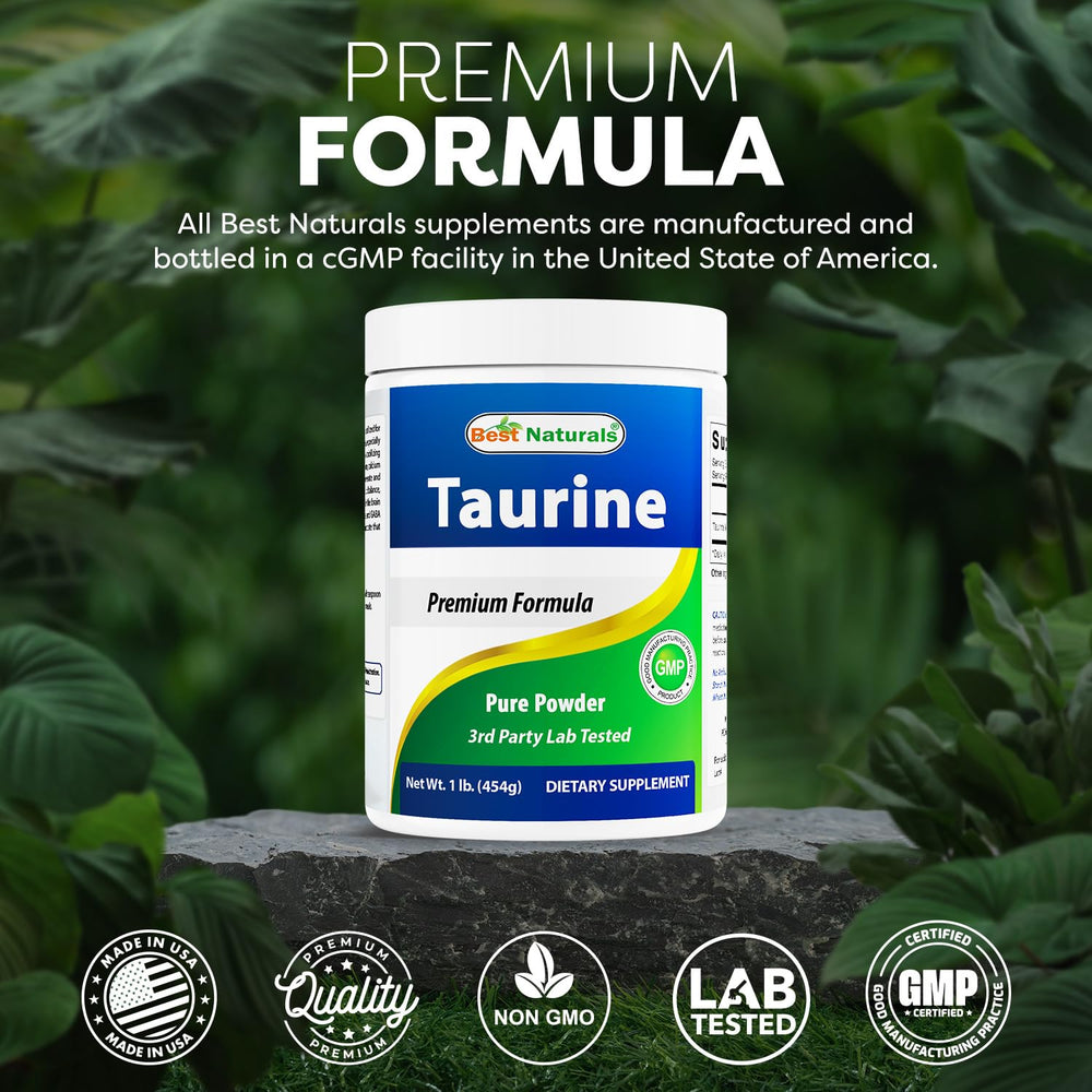 Best Naturals Taurine powder lab testing seal confirms third‑party quality