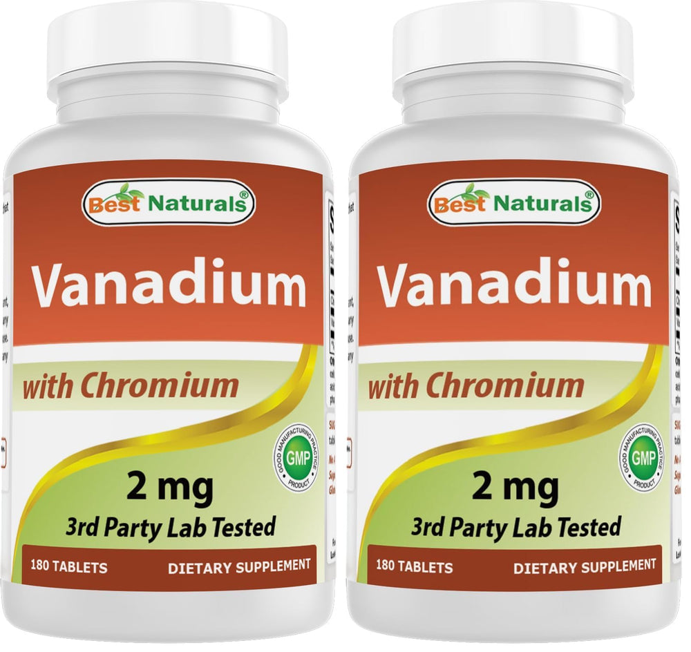 Best Naturals vanadium bottle front for daily supplement routine