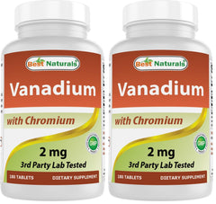 Best Naturals vanadium bottle front for daily supplement routine