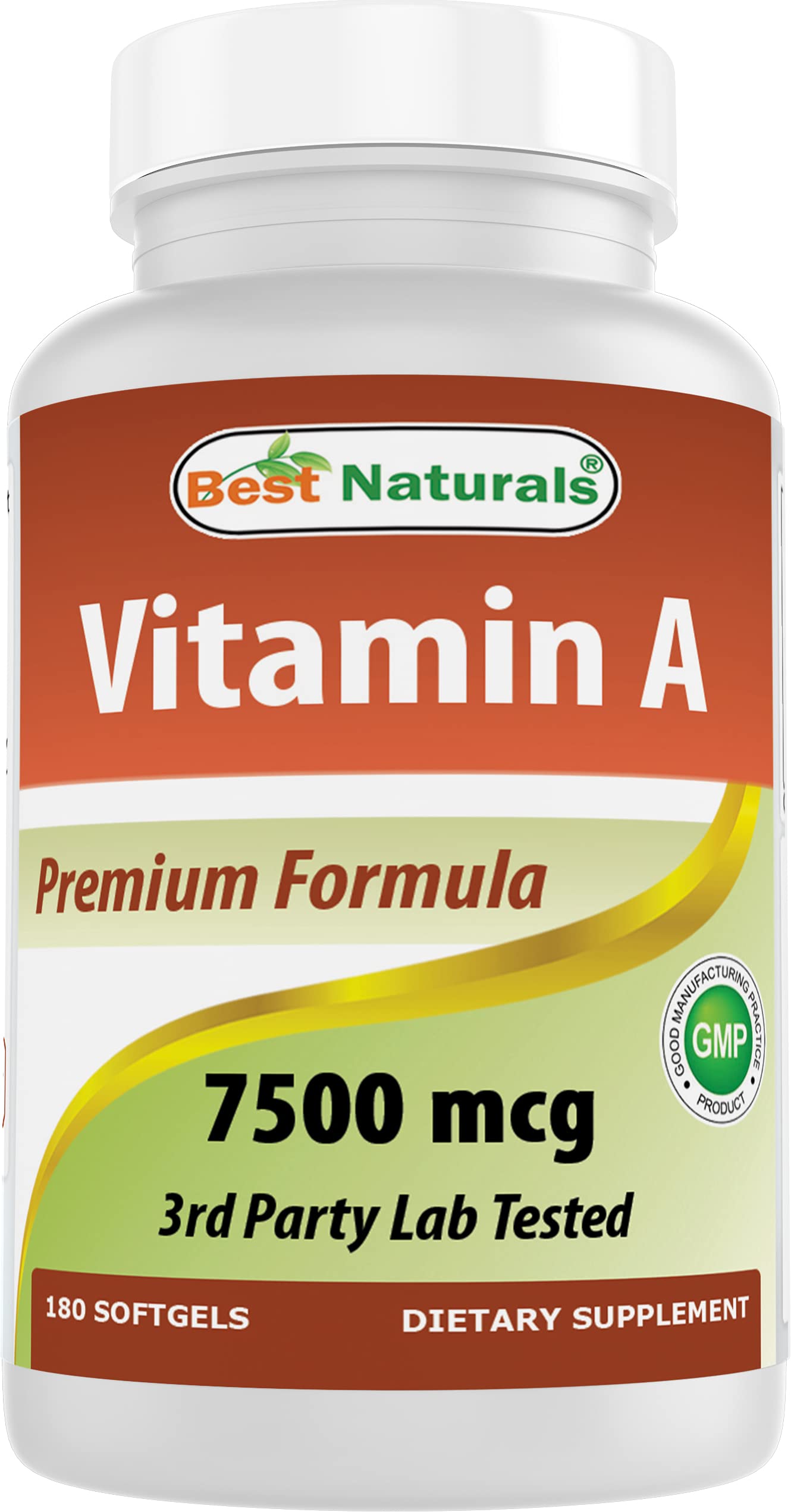 Best Naturals Vitamin A softgel bottle for daily nutrition and routine use