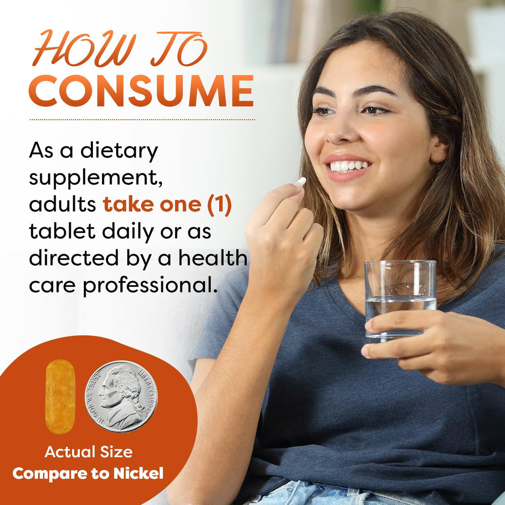 Close-up of Best Naturals tablets highlights easy daily dosing.