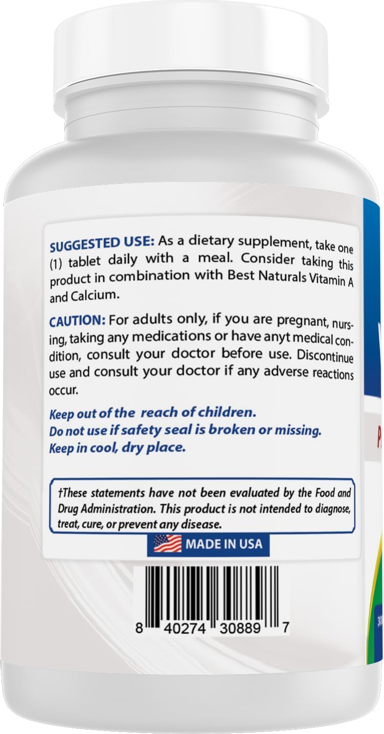 Best Naturals Vitamin D3 2000 IU on store shelf, convenient monthly supplement option.