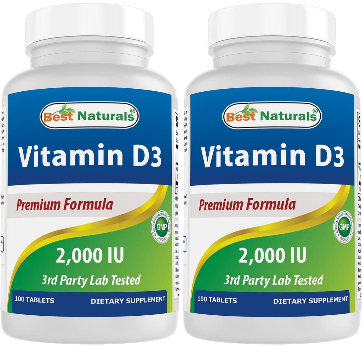 Best Naturals Vitamin D3 2000 IU bottle front for immune support.